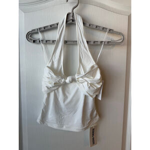 Women's SASHA THERESE White Blair Halter Tank Top XS